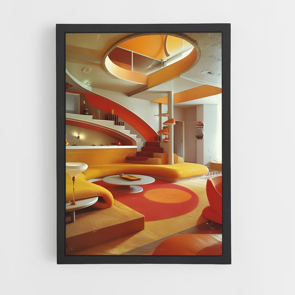 Poster Space Lounge – affiche Espace rétro (vue 2)